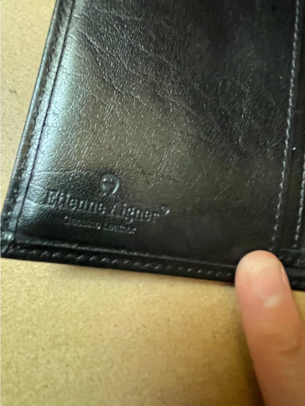 VTG Etienne Aigner Black Leather Wallet, Trifold. Lightly Used - Picture 2 of 5